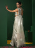 Sage Green & Silver Silk Zari Saree with Blouse Fabric